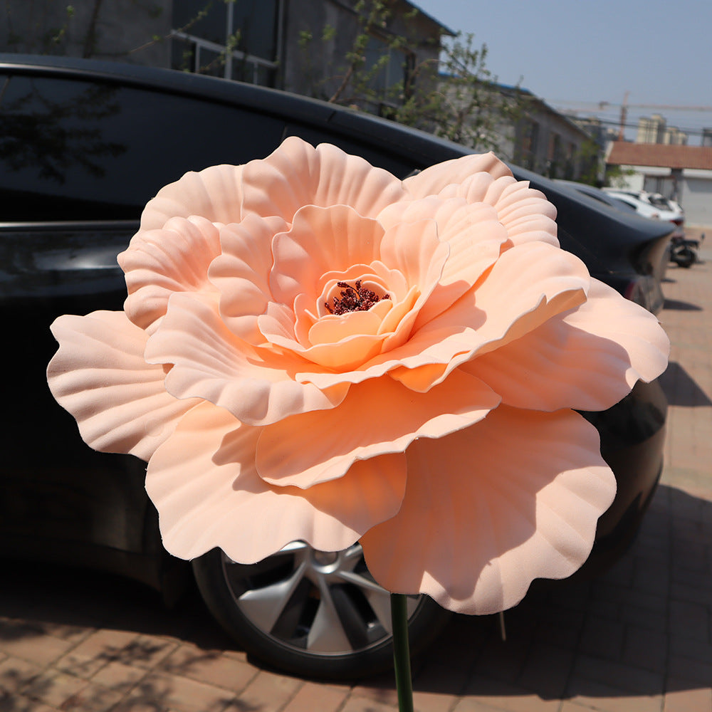 Peonías artificiales de 31" para bodas y eventos - Champán