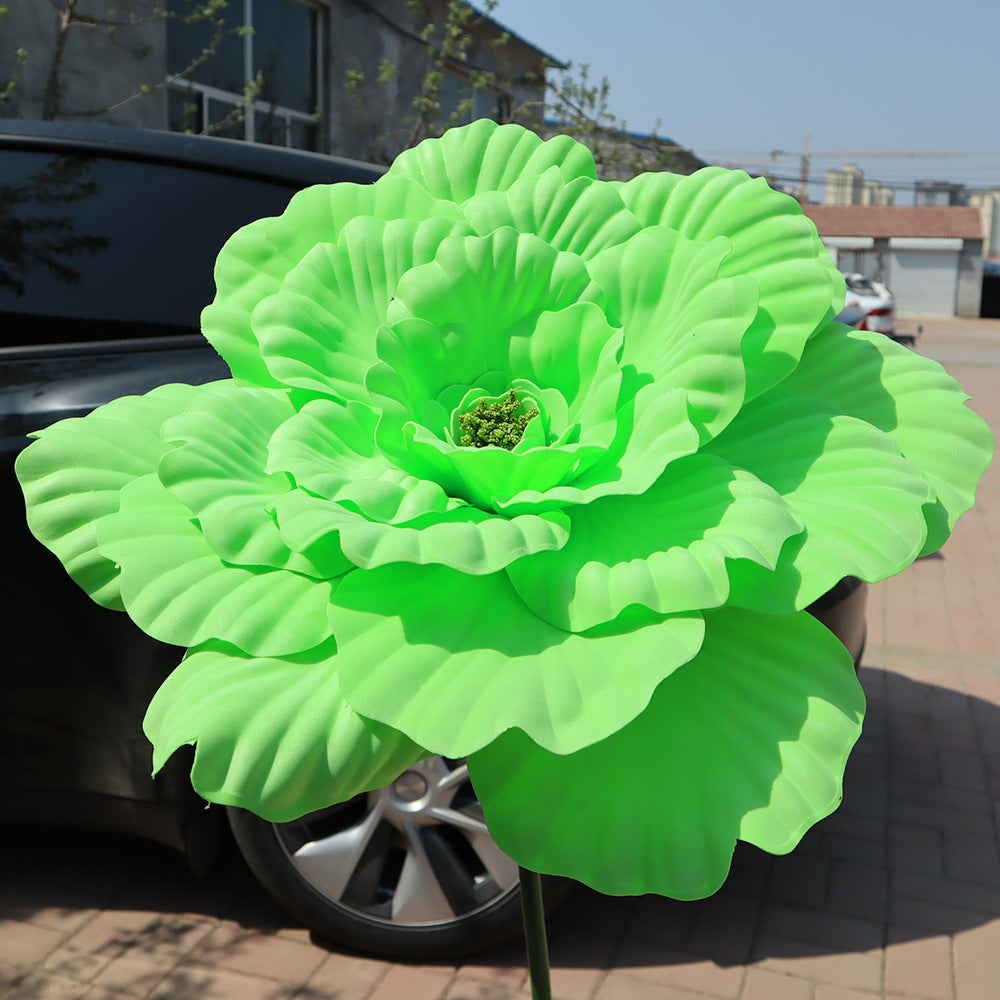 Peonías artificiales de 31" para bodas y eventos - Verde