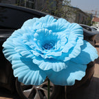 Peonías artificiales de 31" para bodas y eventos - Sky azul