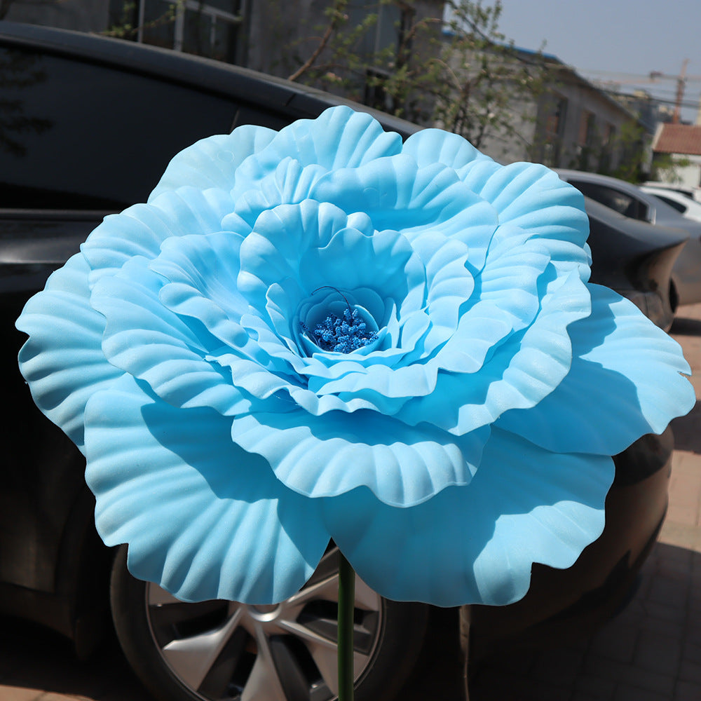 Peonías artificiales de 31" para bodas y eventos - Sky azul