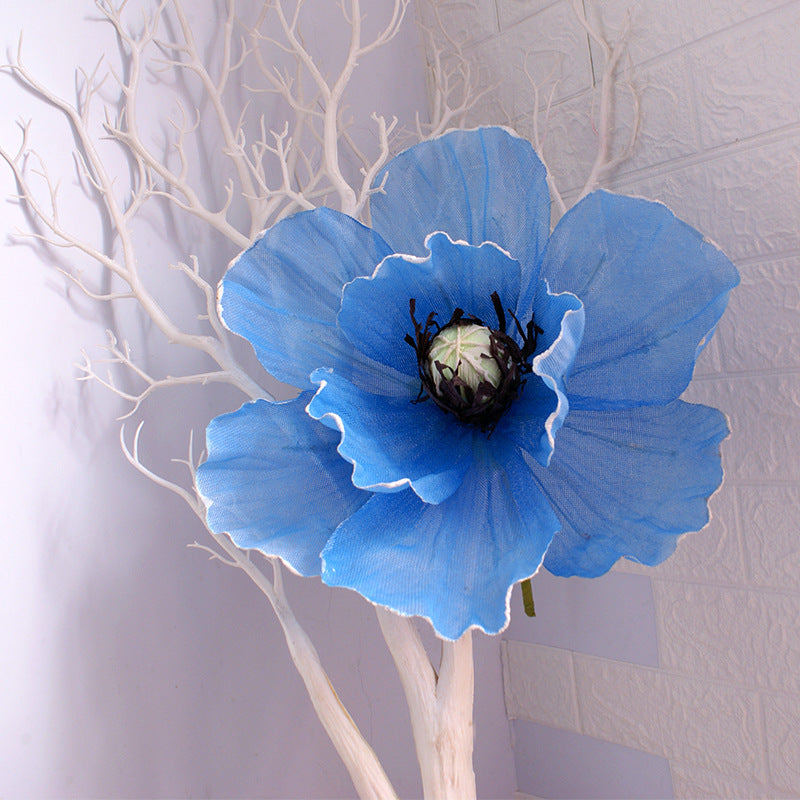 Amapolas artificiales para bodas y eventos - 11.8" Dusty gris