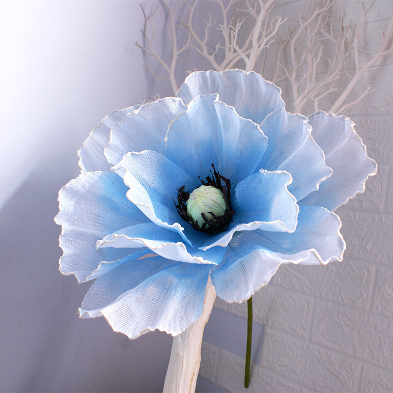 Amapolas artificiales para bodas y eventos - 15.7" Azul
