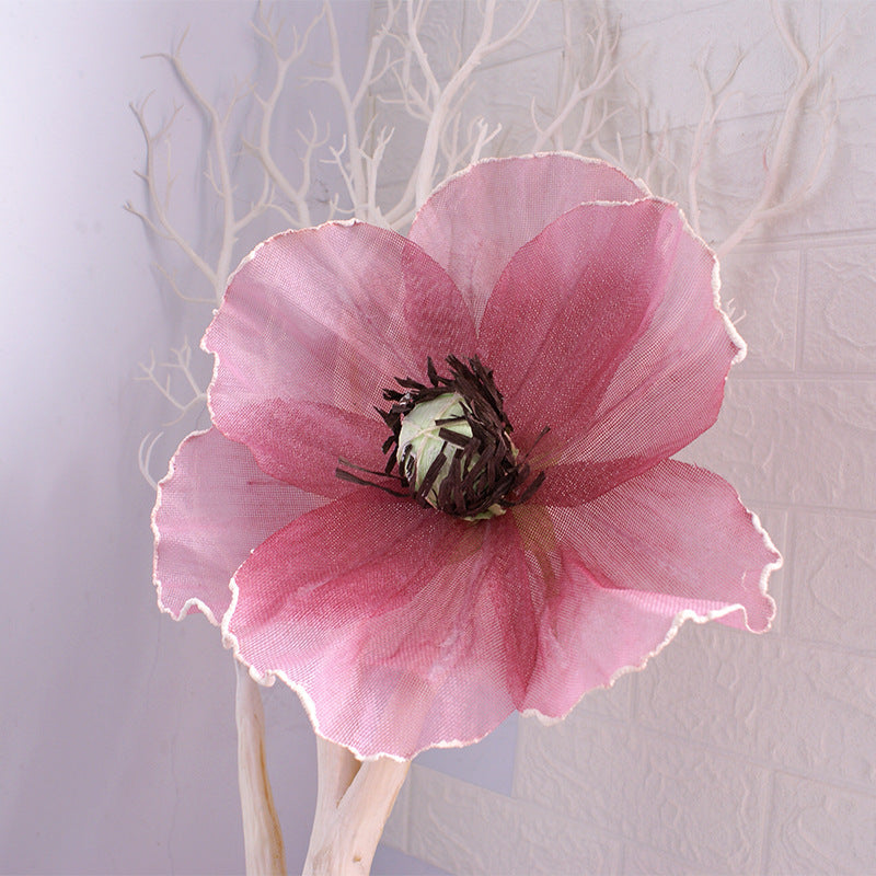 Amapolas artificiales para bodas y eventos - 11.8" Rojo rosa
