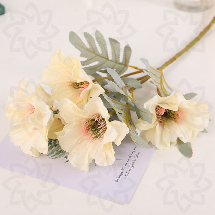 Amapolas artificiales de 20" para decoración del hogar, eventos y escaparates - Naranja