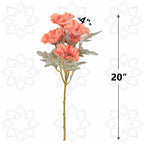 Amapolas artificiales de 20" para decoración del hogar, eventos y escaparates