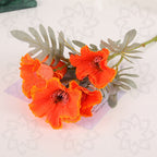 Amapolas artificiales de 20" para decoración del hogar, eventos y escaparates - Coral