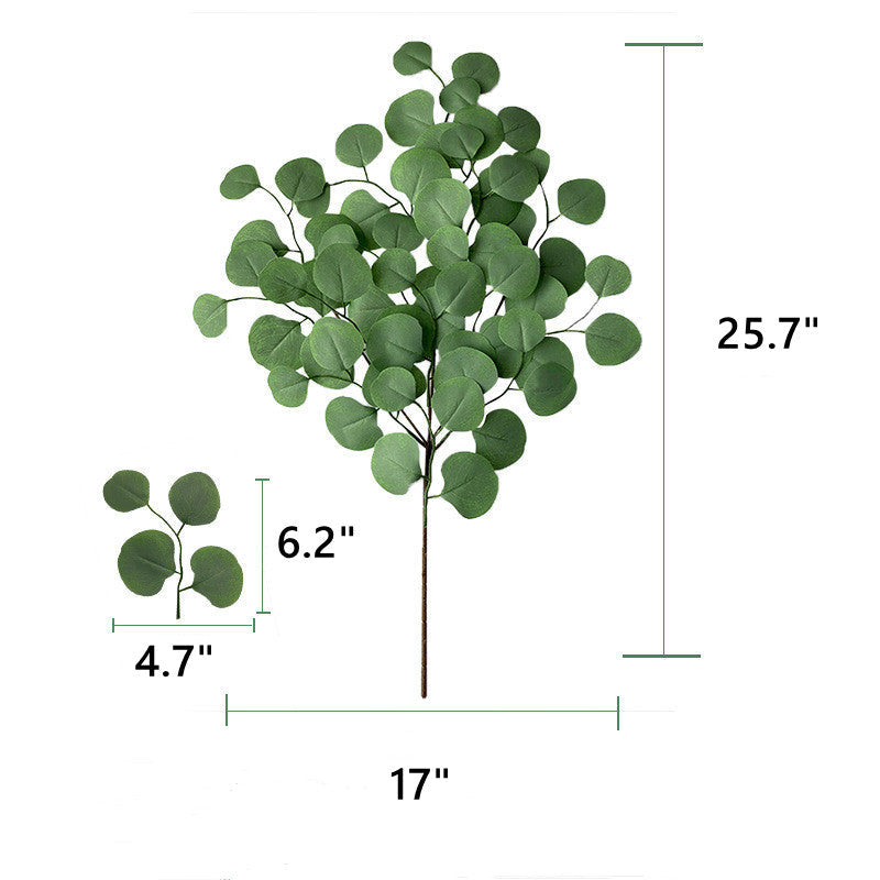 Eucalipto artificial de 25" 6 piezas para bodas y eventos - Gris verde