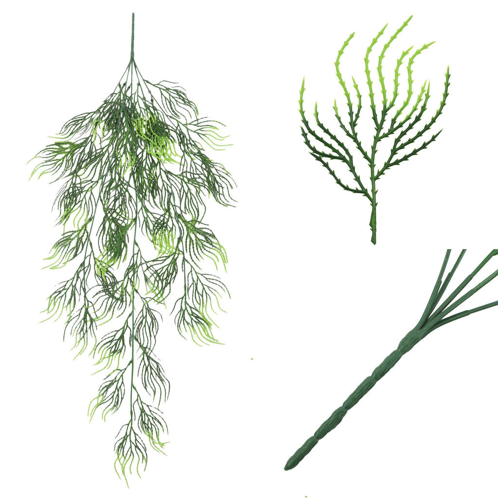 Hojas de palmera artificiales con resistencia a los rayos UV con tacto real de 30" x 16" para jardín, balcón y terraza - 7
