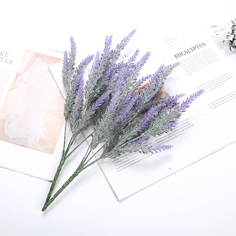 Lavanda artificial con resistencia a los rayos UV de 14" x 8" para jardín, balcón y terraza