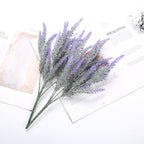 Lavanda artificial con resistencia a los rayos UV de 14" x 8" para jardín, balcón y terraza