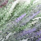 Lavanda artificial con resistencia a los rayos UV de 14" x 8" para jardín, balcón y terraza