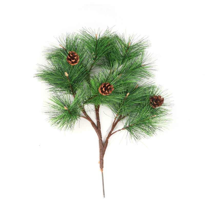 Ramas de pino artificiales de 23" para decoración navideña - Verde