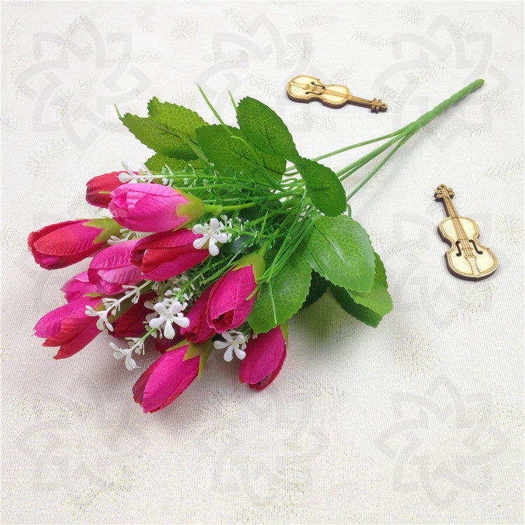 Tulipanes artificiales de 13.4" para bodas y eventos