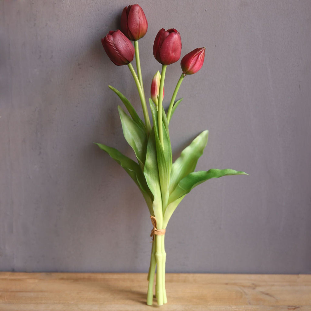 Tulipanes artificiales con tacto real de 15" para bodas y eventos