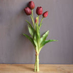 Tulipanes artificiales con tacto real de 15" para bodas y eventos