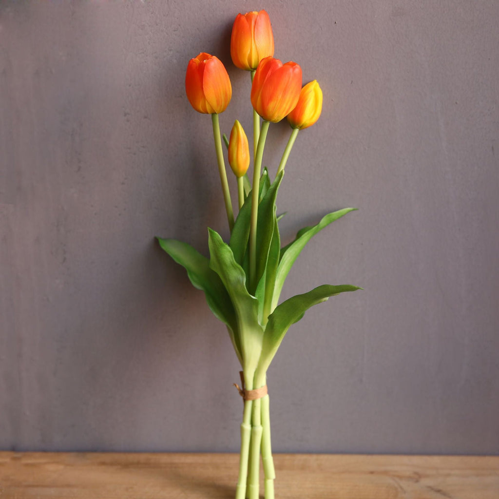 Tulipanes artificiales con tacto real de 15" para bodas y eventos