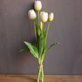 Tulipanes artificiales con tacto real de 15" para bodas y eventos - Burdeos
