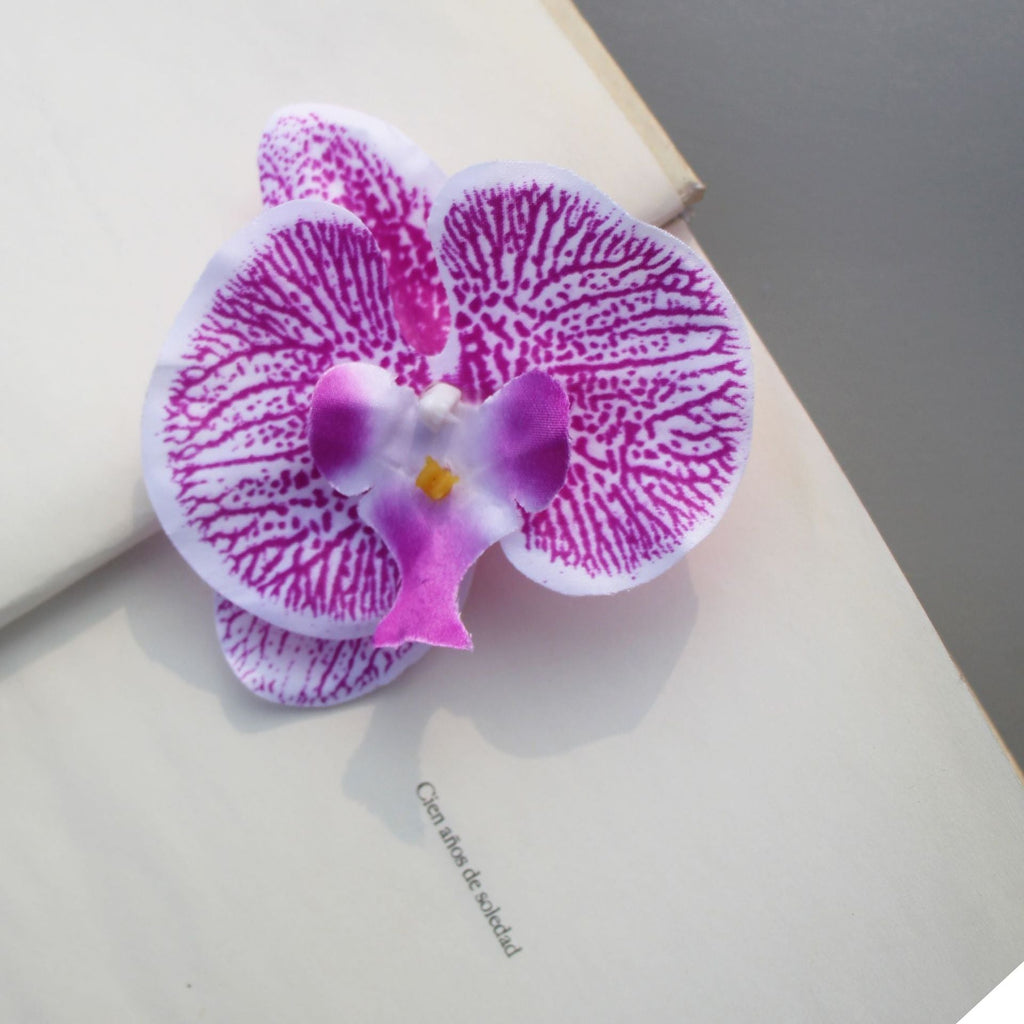 Orquídeas phalaenopsis artificiales con tacto real de 3" x 3" 20 piezas para bodas y eventos