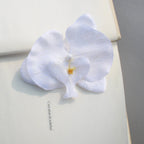 Orquídeas phalaenopsis artificiales con tacto real de 3" x 3" 20 piezas para bodas y eventos - Amarillo