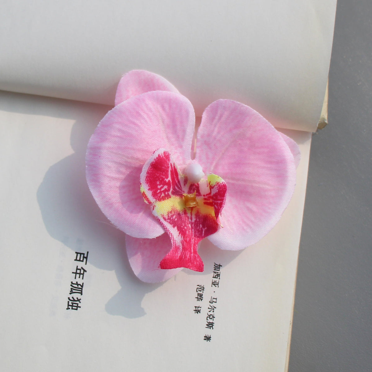 Orquídeas phalaenopsis artificiales con tacto real de 3" x 3" 20 piezas para bodas y eventos - Dark morado