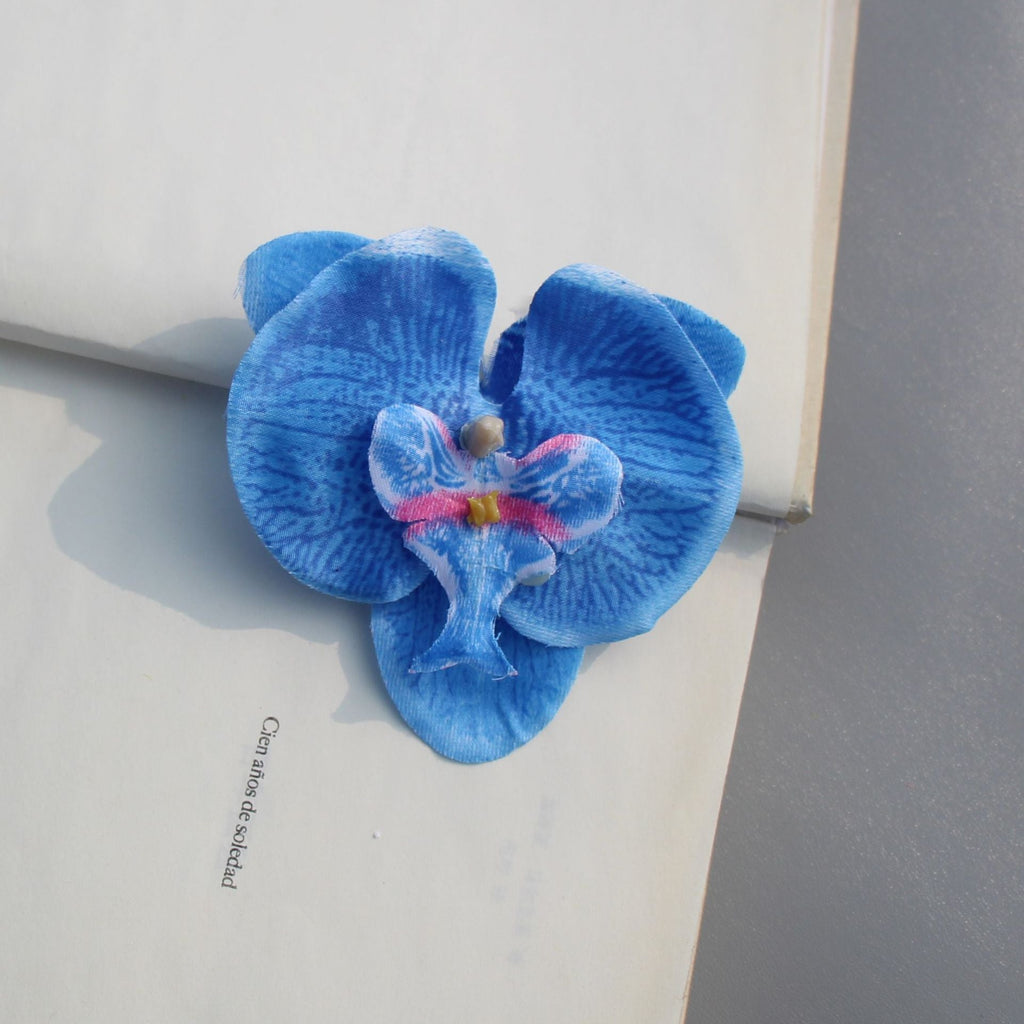 Orquídeas phalaenopsis artificiales con tacto real de 3" x 3" 20 piezas para bodas y eventos - Dark rosa