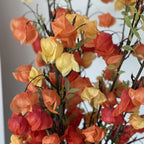 Arbusto artificial de 24" x 16" 2 piezas para bodas y eventos - Naranja/amarillo/rojo