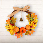 Hojas de arce artificiales de 16" para decoración de otoño - Naranja/amarillo