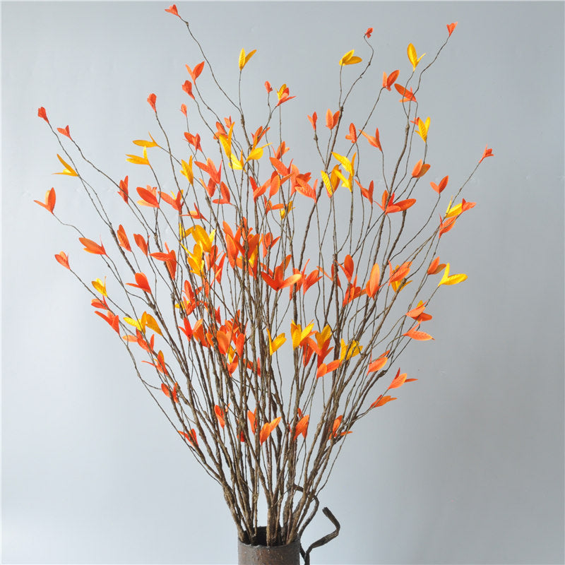 Tallos artificiales de 37" para bodas y eventos - Naranja/amarillo