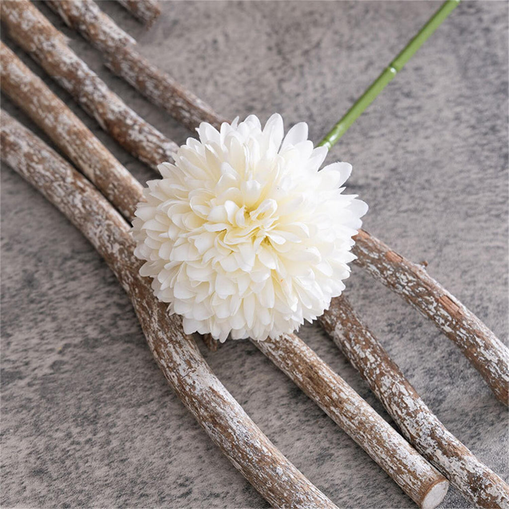 Crisantemos artificiales de 12" x 3" para decoración de interiores - Violeta