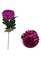 Crisantemos artificiales de 26" x 5" 5 piezas para bodas y eventos - Verde