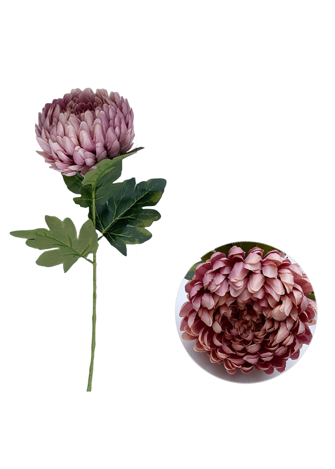 Crisantemos artificiales de 26" x 5" 5 piezas para bodas y eventos
