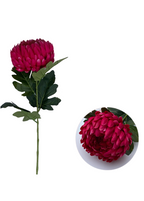 Crisantemos artificiales de 26" x 5" 5 piezas para bodas y eventos - Champán