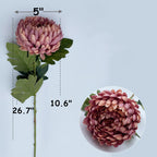 Crisantemos artificiales de 26" x 5" 5 piezas para bodas y eventos - Bright morado
