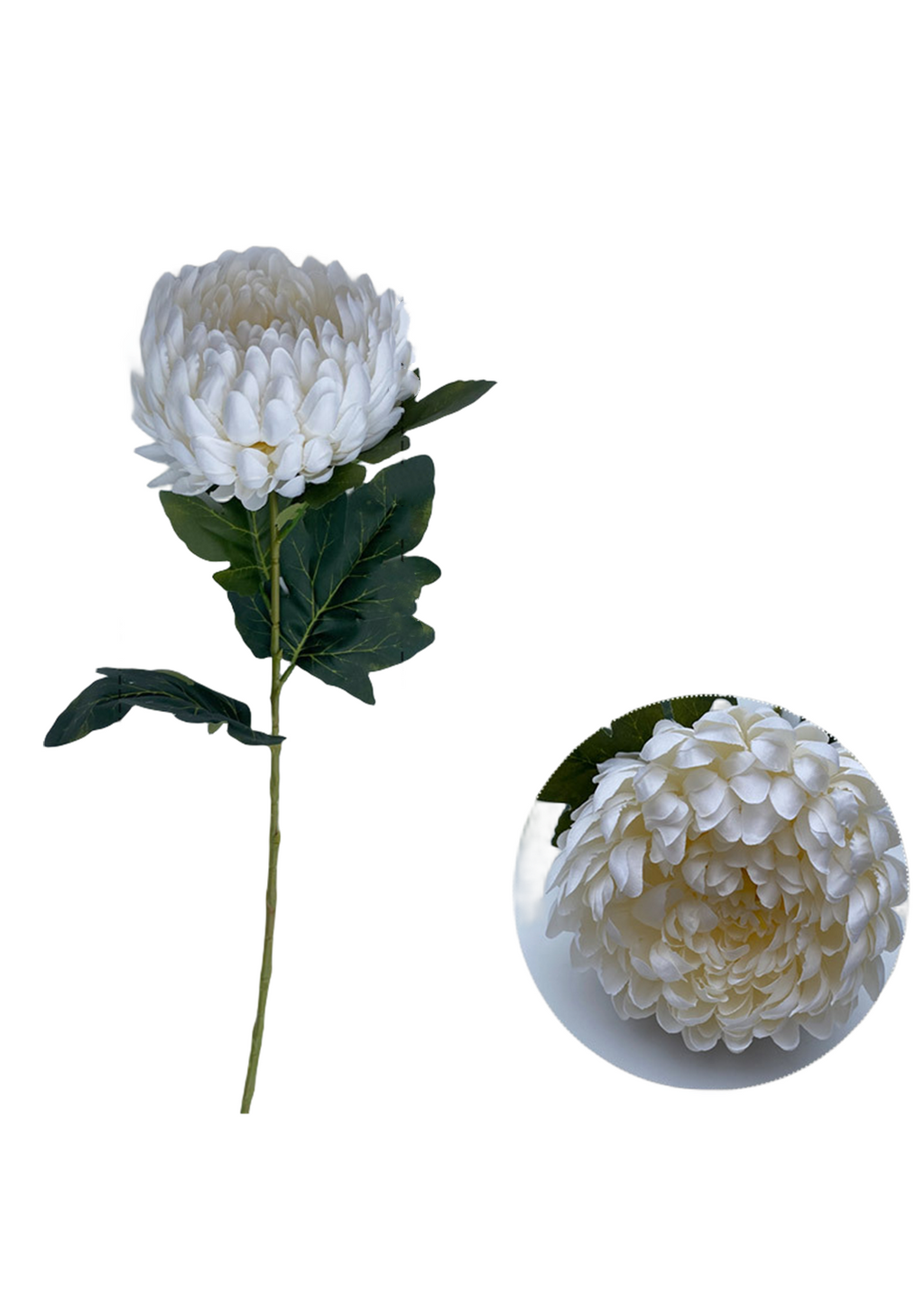 Crisantemos artificiales de 26" x 5" 5 piezas para bodas y eventos