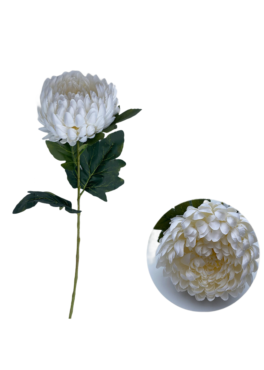 Crisantemos artificiales de 26" x 5" 5 piezas para bodas y eventos