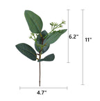 Eucalipto artificial con resistencia a los rayos UV de 11" para jardín, balcón y terraza - Verde 3