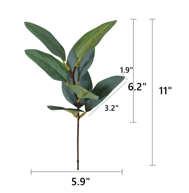 Eucalipto artificial con resistencia a los rayos UV de 11" para jardín, balcón y terraza - Verde 4