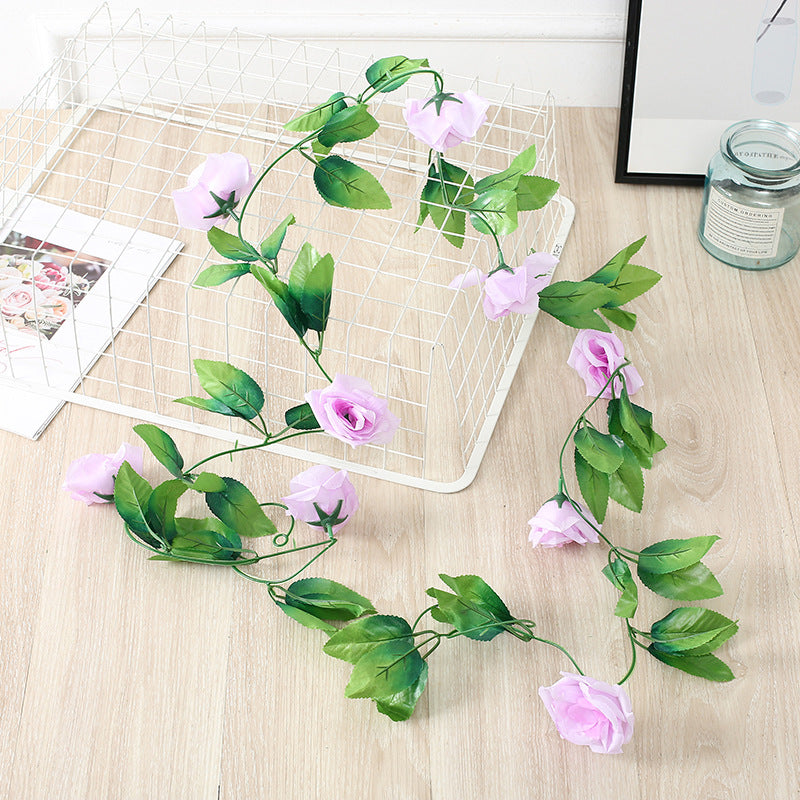 Rosas artificiales con resistencia a los rayos UV de 96" x 2" para jardín, balcón y terraza