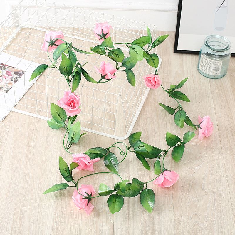 Rosas artificiales con resistencia a los rayos UV de 96" x 2" para jardín, balcón y terraza - Morado
