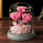 Claveles artificiales de 7" x 6" para decoración del hogar, eventos y escaparates - Rosa