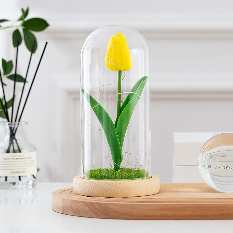 Tulipanes artificiales para decoración de interiores - Morado