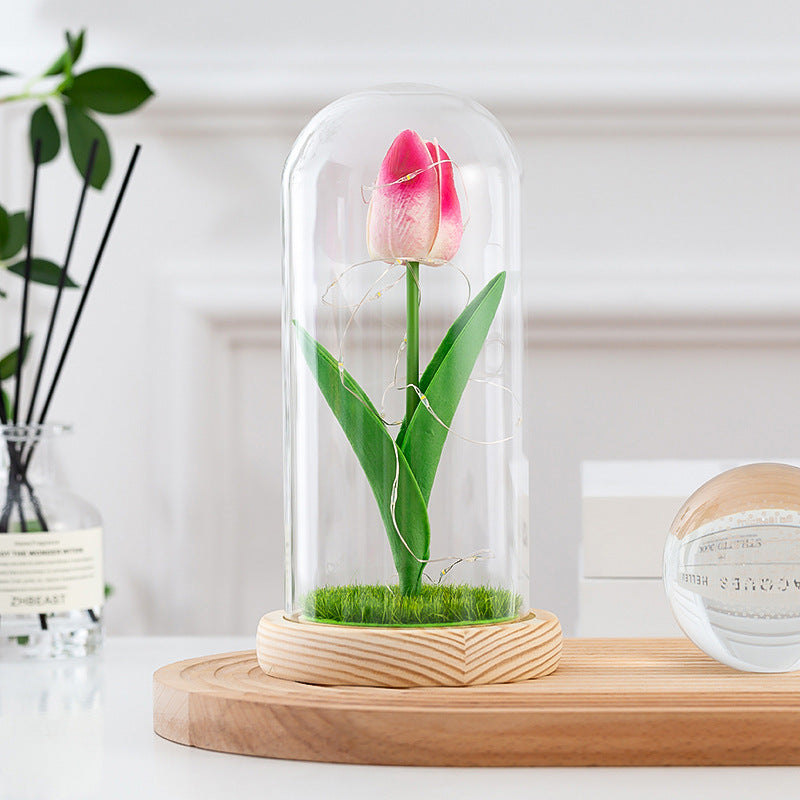 Tulipanes artificiales para decoración de interiores