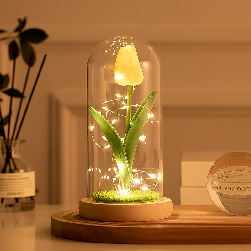 Tulipanes artificiales para decoración de interiores - Amarillo