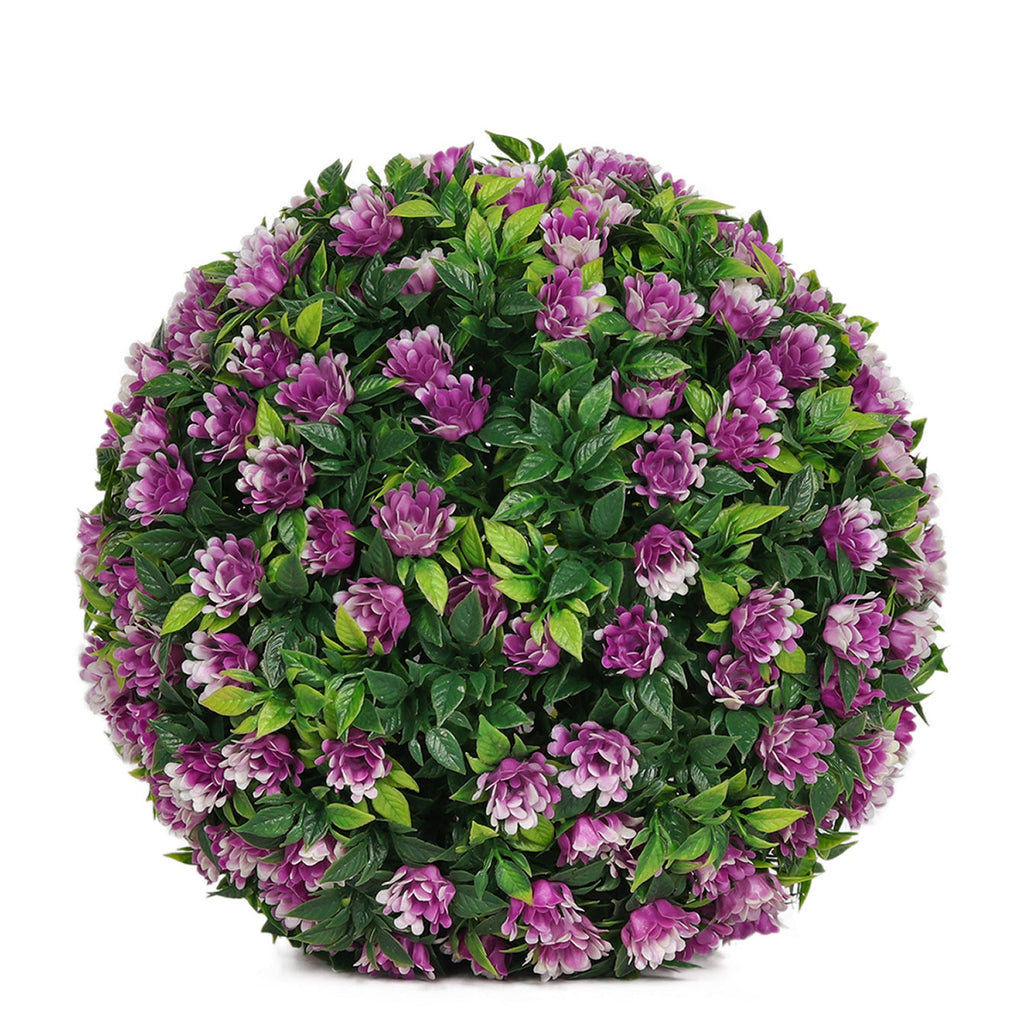 Flores artificiales con resistencia a los rayos UV para jardín, balcón y terraza - Rojo 9.8"