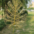 Hojas de palmera artificiales con resistencia a los rayos UV de 16" x 8" 10 piezas para jardín, balcón y terraza