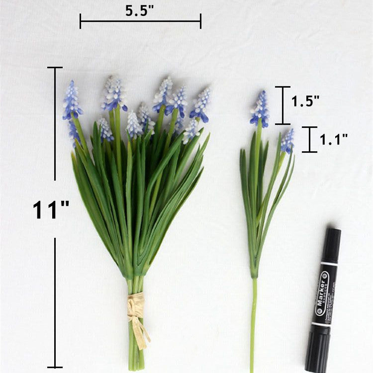 Tallos artificiales con tacto real de 11" x 5" 6 piezas para bodas y eventos