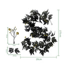 Hojas de arce artificiales de 68" para decoración del hogar - Negro 3