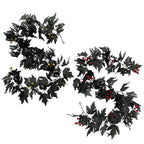 Hojas de arce artificiales de 68" para decoración del hogar - Negro 1