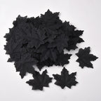 Hojas de arce artificiales de 4" x 4" 500 piezas para bodas y eventos - Negro