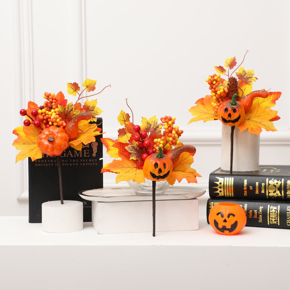 Calabazas artificiales de 9" x 7" para decoración del hogar - 2